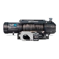 Carbon 12K - 12000lb Winch V3X with MegaPro Hook Silver
