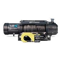 Carbon 12K - 12000lb Winch V3X with MegaPro Hook Yellow