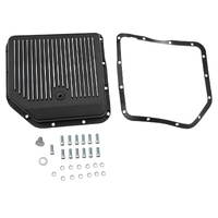 Aluminum Finned Black GM Turbo TH350 Extra Capacity Automatic Transmission Oil Pan