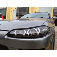 Fit For Nissan S15 200sx Silvia 1999-2002 Black LED 3D DRL Projector Headlights & LED Indicators