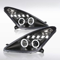 Fit For Toyota Celica SS2 1999-2005 Black LED Angel-Eyes Projector Head Lights