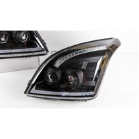 Fit For Toyota Prado FJ120 2003-2009 3D LED DRL Dual Projector Head Lights