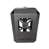 Black Aluminium Jerry Can Holder With Lid For Canopy Trailer Caravan 4x4 4WD