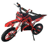 Red Mini Motor Dirt Bike Kids Pocket 2 Stroke Motorbike ATV Twin Exhaust Tip Toys 49cc 2025