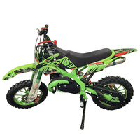 Green Mini Motor Dirt Bike Kids Pocket 2 Stroke Motorbike ATV Twin Exhaust Tip Toys 49cc 2025
