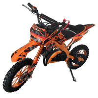 Orange Mini Motor Dirt Bike Kids Pocket 2 Stroke Motorbike ATV Twin Exhaust Tip Toys 49cc 2025