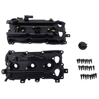 2 Pcs Valve Cover With Gasket & Cap Fit For Nissan Altima Pathfinder Maxima Murano Infiniti JX QX60 VQ35HR 13264-9N00A 13264-9N00B