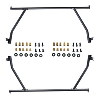 2 Pcs Front & Rear Black Steel Adjustable UTE Tub Ladder Rack Roll Bar
