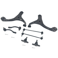 8Pcs Lower Ball Joint Control Arm Sway Bar Link Tie Rod End Kit Fit For Kia Rio JB Sedan & Hatch 08/2005-04/2011