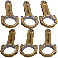 MAX PEEDING RODS H-Beam Titanizing Connecting Rods Rod Fit For Porsche 993 996 for GT2 Turbo ARP2000 Bolt
