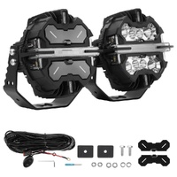 7inch Round Matte Black LED Driving Lights Spot BeamSide Shooter DRL Offroad