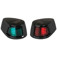 Narva 9-33V 1 Nautical Mile LED Port And Starboard Lamps Black Housing With Colour Lenses