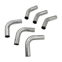 2" Inch 50.8mm 45 & 90 Degree Semi Bright Mild Steel 6Pcs Exhaust Pipe Mandrel Bend