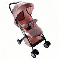 Pink Lightweight Compact Baby Stroller Pram Easy Fold Travel Easy Carry