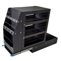 4WD 300mm Ute Canopy Slide Out Pantry Black Pull Out Aluminium