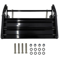 Aluminium Black Pull Out Folding 550mm Fit For RV Single Caravan Step With Screws Kit