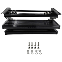 Aluminum Black Pull Out Folding Fit For RV Camper Trailer Double Caravan Step With Screws Kit