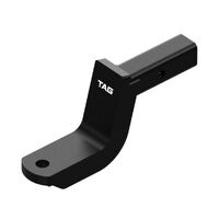 TAG Tow Ball Mount - 254mm Long 88mm Drop 50mm Square Hitch