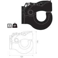 TAG 5 Tonne 5T Forged Pintle Hook With Powder Coated ADR 62/02 Compliant Design