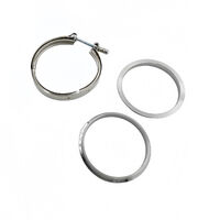 1 Pcs 4" Inch 102mm V-Band Clamps 304 Stainless Steel Flange Exhaust Pipe Tailpipe