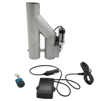 Y Steel Double Cut Off Pipe 2.5 Inch Electric Exhaust Downpipe Double Valve Kit